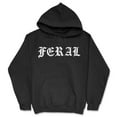 thumbnail image 1 of Feral Unisex Hoodie Funny Wild Animal Savage Joke Hooded Sweatshirt, 1 of 8