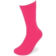 Feraricci Solid Color Polyester Socks for Men, Casual and Formal Attire Fuchsia Rise Men’s Crew Socks - Fuchsia