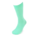 thumbnail image 1 of Feraricci Solid Color Polyester Socks for Men, Casual and Formal Attire Mid Rise Men’s Crew Socks - Mint, 1 of 8