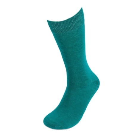 Feraricci Solid Color Polyester Socks for Men, Casual and Formal Attire Mid Rise Men’s Crew Socks - Teal price history and forecast - Feraricci