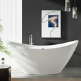 thumbnail image 1 of FerdY Boracay 67" Acrylic Freestanding Soaking Bathtub with Chrome Pop-up Drain,  White, F02503, 1 of 7