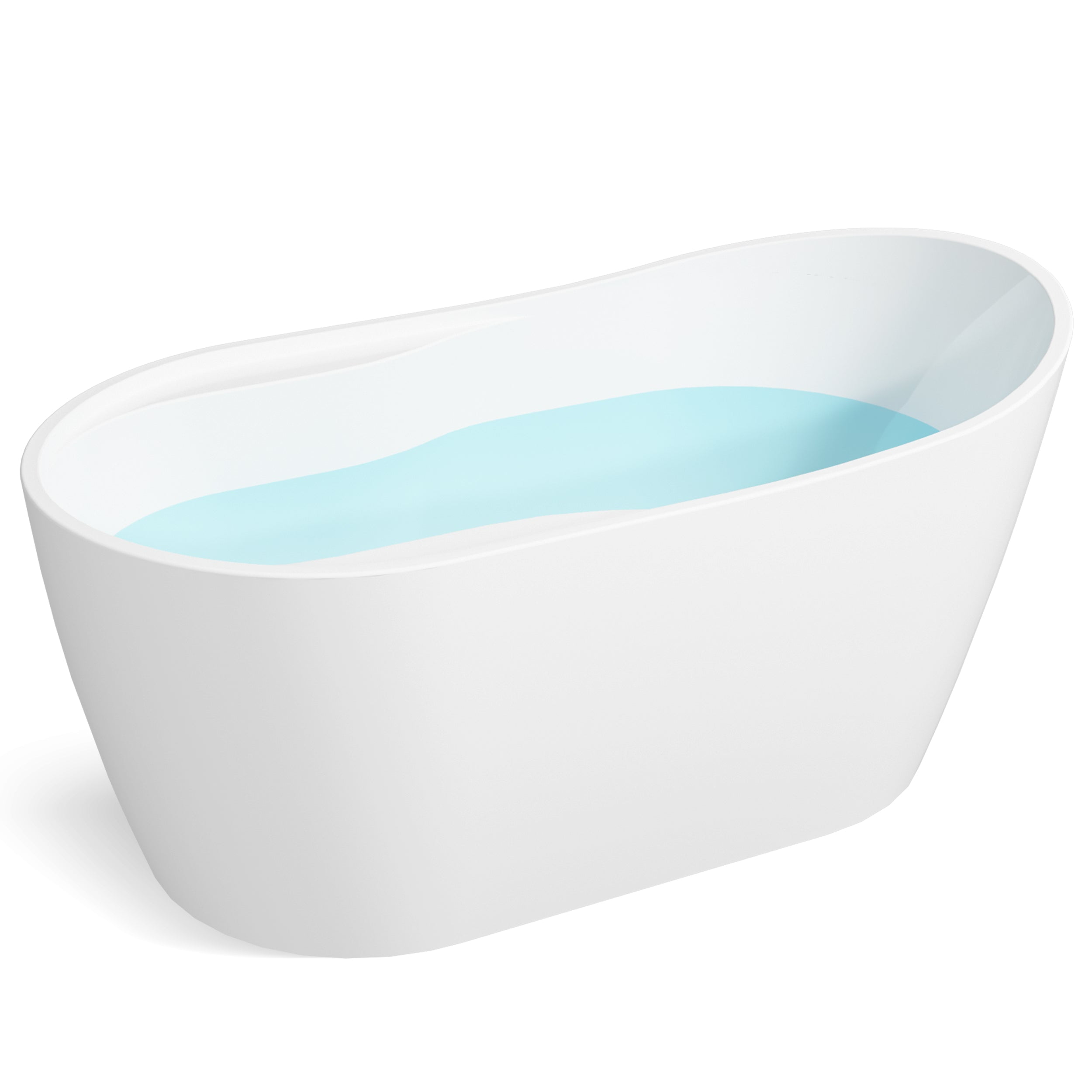 FerdY Lana'i 60" Freestanding Bathtub in Glossy White. Ferdy-02125-1500-BN