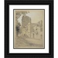 thumbnail image 1 of Ferdinand Boberg 12x14 Black Ornate Wood Framed Double Matted Museum Art Print Titled: Rue Cortot, in Montmartre (1926), 1 of 5