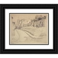 thumbnail image 1 of Ferdinand Boberg 14x12 Black Ornate Wood Framed Double Matted Museum Art Print Titled: Rue Des Saules and Rue Cortot, in Montmartre (1926), 1 of 5