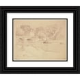 thumbnail image 1 of Ferdinand Boberg 14x12 Black Ornate Wood Framed Double Matted Museum Art Print Titled: The Seine and the Pont Neuf (1926), 1 of 5