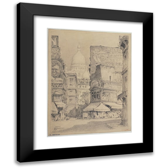 Ferdinand Boberg 15x18 Black Modern Framed Museum Art Print Titled - Place Blanche (1926)