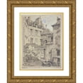 thumbnail image 1 of Ferdinand Boberg 19x24 Gold Ornate Framed and Double Matted Museum Art Print Titled - Fond De La Rue Du Jardinet (1926), 1 of 4