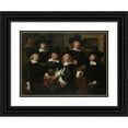 thumbnail image 1 of Ferdinand Bol 14x11 Black Ornate Wood Framed Double Matted Museum Art Print Titled: Six Regents and the Beadle of the Nieuw Zijds Institute for the Outdoor Relief of the Poor, Amsterdam, 165, 1 of 5