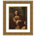 thumbnail image 1 of Ferdinand Bol 15x18 Gold Ornate Wood Frame and Double Matted Museum Art Print Titled - Portrait of a Man (1663), 1 of 4