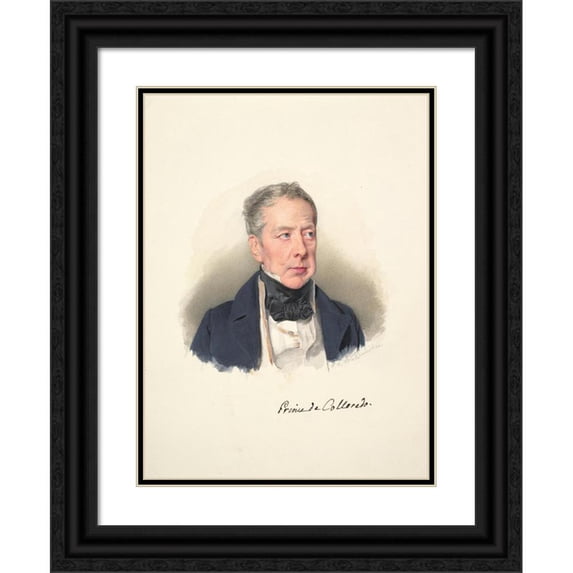 Ferdinand Georg Waldmüller 14x18 Black Ornate Wood Framed Double Matted Museum Art Print Titled - Prince Rudolph Joseph of Colloredo-Mansfeld (1835)
