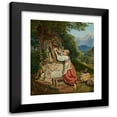 thumbnail image 1 of Ferdinand Georg Waldmüller 15x18 Black Modern Framed Museum Art Print Titled - A Girl Decorates the Mother of God with a Rose (1836), 1 of 5
