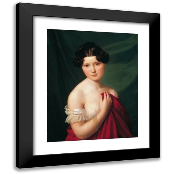 Ferdinand Georg Waldmüller 15x18 Black Modern Framed Museum Art Print Titled - The Court Actress Sophie Muller (1822)