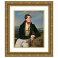 thumbnail image 1 of Ferdinand Georg Waldmüller 20x23 Gold Ornate Framed and Double Matted Museum Art Print Titled - The Actor Maximilian Korn in a Landscape (1828), 1 of 4