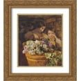 thumbnail image 1 of Ferdinand Georg Waldmuller 2x Matted 20x24 Gold Ornate Framed Art Print 'Children in the press house ', 1 of 2