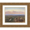 thumbnail image 1 of Ferdinand Georg Waldmuller 2x Matted 24x20 Gold Ornate Framed Art Print 'Evening landscape with herd of goats ', 1 of 2