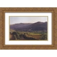 thumbnail image 1 of Ferdinand Georg Waldmuller 2x Matted 24x20 Gold Ornate Framed Art Print 'Mountain landscape with vineyard ', 1 of 2