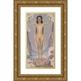 thumbnail image 1 of Ferdinand Hodler 11x18 Gold Ornate Wood Frame and Double Matted Museum Art Print Titled - Day (Truth) (1896-98), 1 of 4