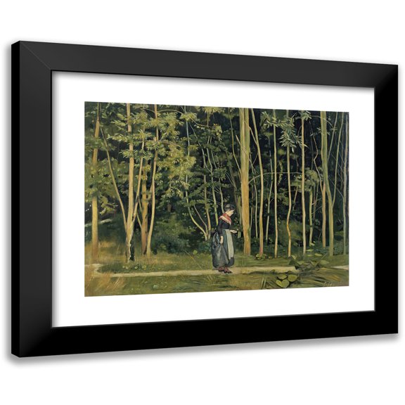 Ferdinand Hodler 14x11 Black Modern Framed Museum Art Print Titled - Walk Along the Border of a Wood