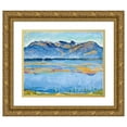 thumbnail image 1 of Ferdinand Hodler 14x12 Gold Ornate Wood Frame and Double Matted Museum Art Print Titled - Montana Landscape with Bosson and Vallon De Rechy (1915), 1 of 4