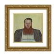thumbnail image 1 of Ferdinand Hodler 15x15 Gold Ornate Wood Frame and Double Matted Museum Art Print Titled - James Vibert, Sculptor (1907), 1 of 4