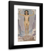 Ferdinand Hodler 9x14 Black Modern Framed Museum Art Print Titled - Day (Truth) (1896-98)