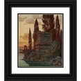 thumbnail image 1 of Ferdinand Knab 20x23 Black Ornate Framed Double Matted Museum Art Print Titled: Dusk on the Shore, 1 of 5
