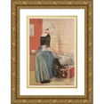 thumbnail image 1 of Ferdinand Luigini 18x24 Gold Ornate Framed and Double Matted Museum Art Print Titled - The Servant (The Servant) (ca. 1899), 1 of 4