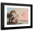 thumbnail image 1 of Ferdinand du Puigaudeau 14x12 Black Modern Framed Museum Art Print Titled - Sailboat on the Marais De La Grande Briere, 1 of 5