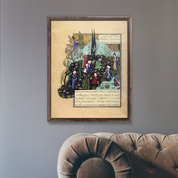 Ferdowsi And The Poets Of Ghazna Persian Miniature Art By Aqa Mirak For Poster , Poster Print Only