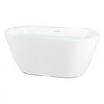 thumbnail image 1 of FerdY 55" White Oval Solid Bathtub with Toe Tap Drain, 1 of 4