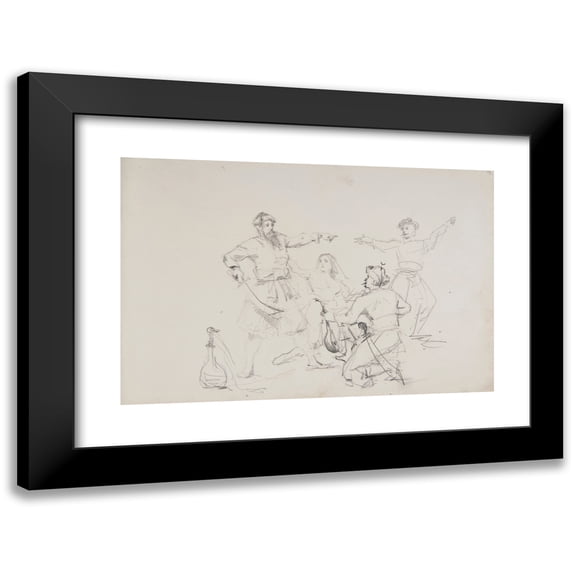 Ferdynand Bryll 14x11 Black Modern Framed Museum Art Print Titled - Genre Scene (1883-1886)