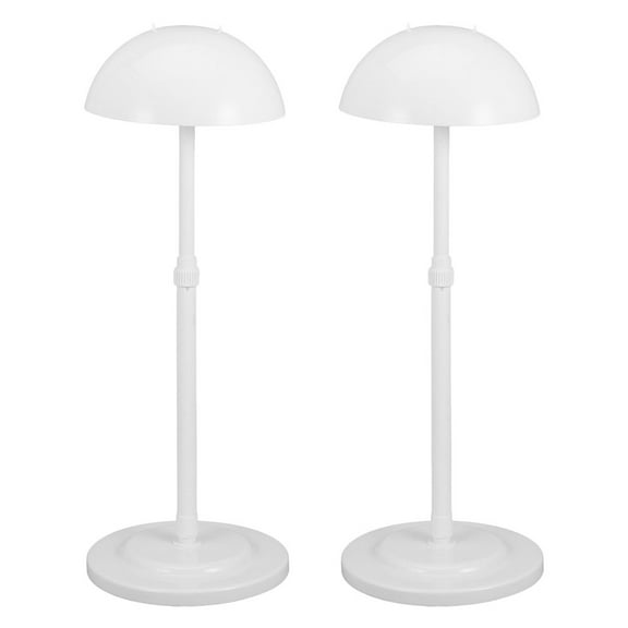 Ferencaa 1 Pair Hat Display Stand Hat Display Holder Adjustable Height Wig Stand Adjustable Height Wig Holder