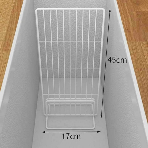 Ferencaa 1 Set Iron Wire Divider for Efficient Food Storage and Organization Freezer Refrigerator Cabinet Space-Saving Iron Mesh Divider Shelf Partition
