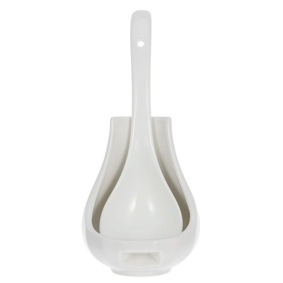 Ferencaa 1 Set Kitchen Ladle and Spoon Rest Kit Decorative Spoon Holder Exquisite Soup Spoon Stand