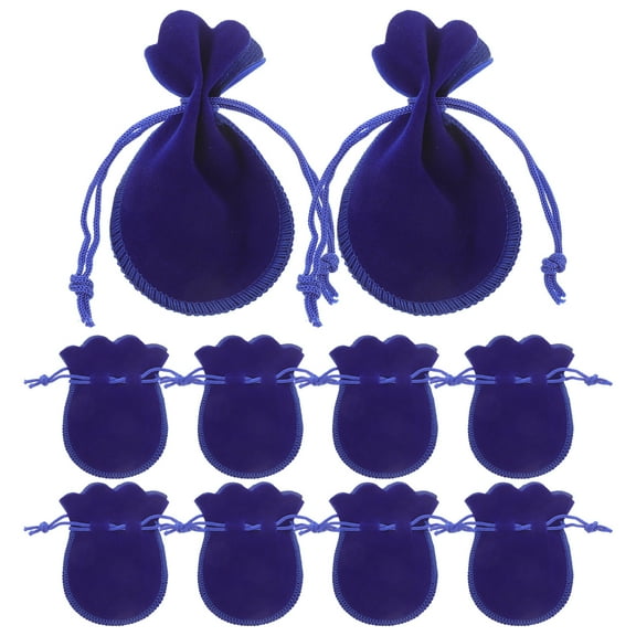 10pcs Small Velvet Gift Bags for Wedding Party Favors Jewelry Drawstring Pouches