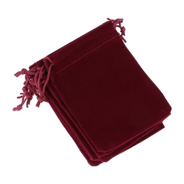 Ferencaa 10pcs 9*12cm Drawstring Wedding Favor Gift Bags Candy Bags Jewelry Pouch (Wine Red)