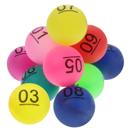 Ferencaa 10pcs Sphere Game Balls Party Lottery Balls Number Lottery Balls Plastic Reusable Numbered Lottery Balls
