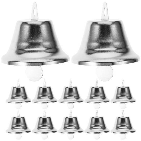 Ferencaa 24pcs 45mm Jingle Bell Christms Ornaments Door Christmas Tree Hanging Decoration Pendants For Christmas Home Holiday Party Decor (Silver)