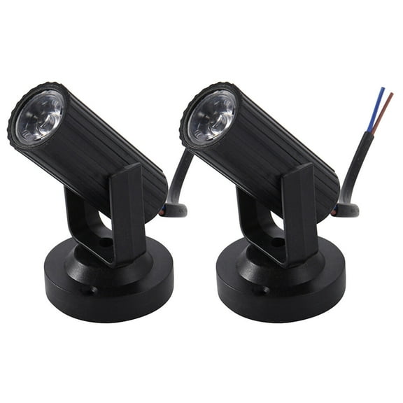 Ferencaa 2PCS 1W LED Stage Light Beam Spotlight for Wedding Bar Theater DJ Disco Club Party Dance (Black)