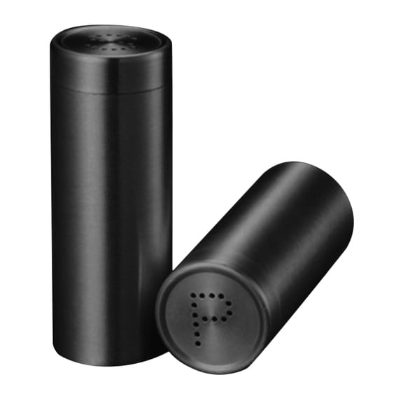 Ferencaa 2Pcs Kitchen Spice Shaking Jar Metal Condiment Dispenser Portable Small Salt Shaker Pepper Shaker