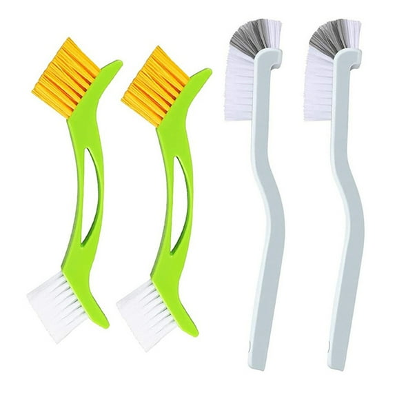 Ferencaa 4pcs Grout Cleaner Brush Set Grout Brush Cleaner Deep Tile Joints Scrubber Bathroom Cleaner Bottle Cleaning Brush Set