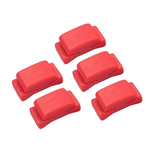 Ferencaa 5Pcs Guitar Pickholder Pick Plec Plectrum Holder Clamp Clip for Picks (Red)