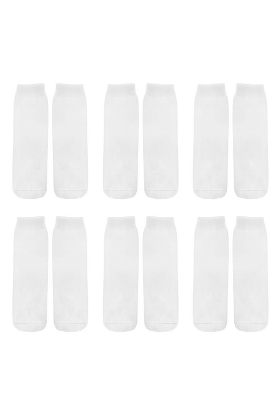 6 Pairs Blank White Sublimation Sock Printable Athletic Socks Dye Sublimation Straight Sock Unisex Sports Socks for Teens DIY Socks 30cm