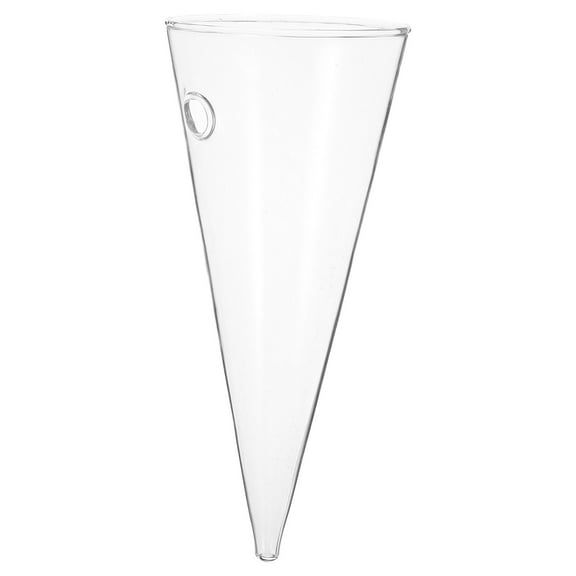 KALLORY Clear Glass Wall Vase Hanging Flower Bottle Mounted Planter Shape