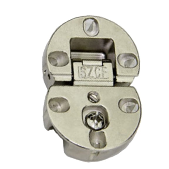 Ferencaa Zinc Alloy Hinge Half Round Hinge Practical Turning Hinge Dinner Table Hinge Silver