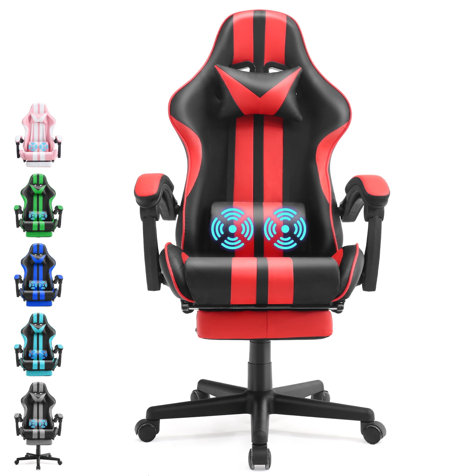 Ferghana Gaming Chair Office Chair with Footrest, Ergonomic Swivel