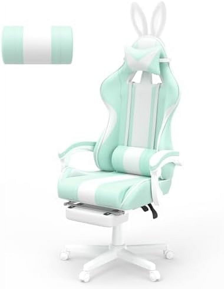 JOYFLY Light Blue Gaming Chair With Bunny Ears – Ergonomic, Adjustable & Super Cute For Girls, Adults & Kids