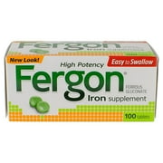 أقراص مكملات الحديد Fergon 27 مجم 100 قيراط