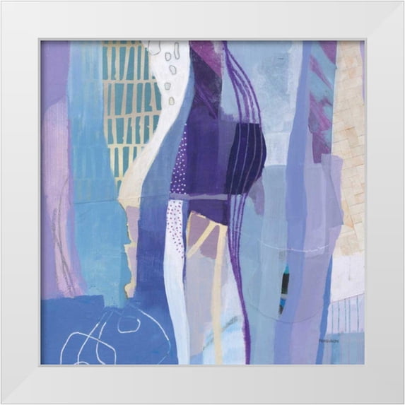 Ferguson, Kathy 12x12 White Modern Wood Framed Museum Art Print Titled - Abstract Layers I