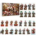 Ferjadq 2024 Dog Advent Calendar 24 Day Christmas Countdown with 2D